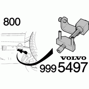 VOLVO ALKATRÉSZ : 9995497-1018424-Volvo-Szerszám, hátsó szilenthez
