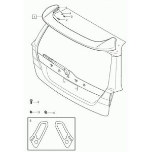 VOLVO ALKATRÉSZ : 39887586 -  Spoiler csomagtérajtóhoz