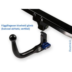 VOLVO ALKATRÉSZ : 5HL27VE - Vonóhorog, leszerelhető (függőleges)