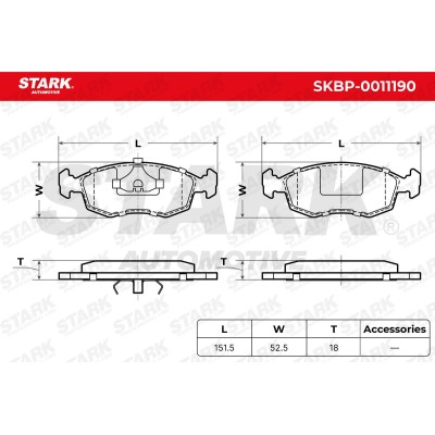 STARK Fékbetét készlet - SKBP-0011190 - Image 3