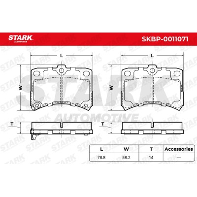 STARK Fékbetét készlet - SKBP-0011071 - Image 3