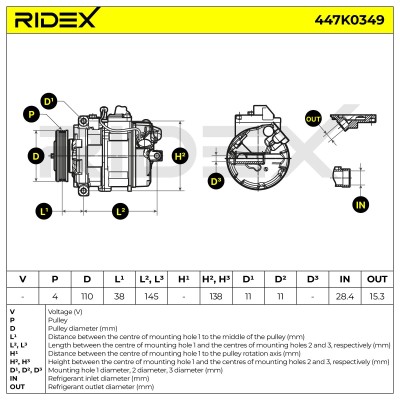 RIDEX Klímakompresszor - 447K0349 - Image 5