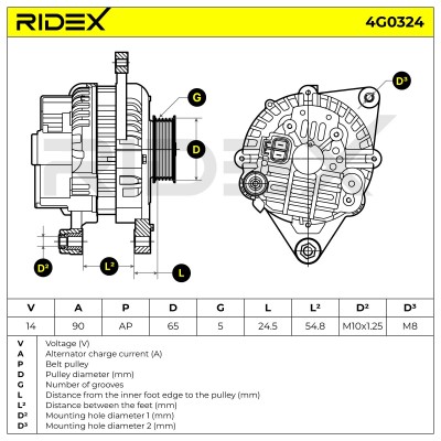 RIDEX Generátor - 4G0324 - Image 4