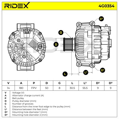 RIDEX Generátor - 4G0354 - Image 4