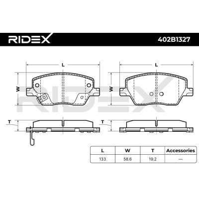 RIDEX Fékbetét készlet - 402B1327 - Image 5