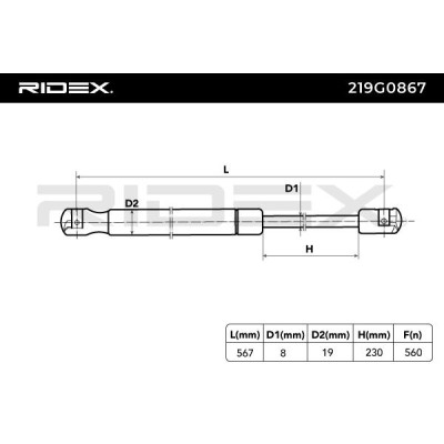 RIDEX Csomagtérajtó teleszkóp - 219G0867 - Image 5
