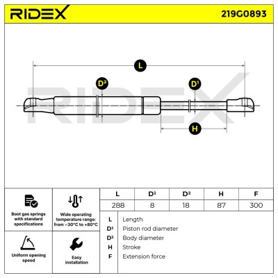 RIDEX Csomagtérajtó teleszkóp - 219G0893 - Image 5