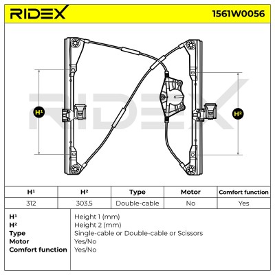 RIDEX Ablakemelő szerkezet - 1561W0056 - Image 6