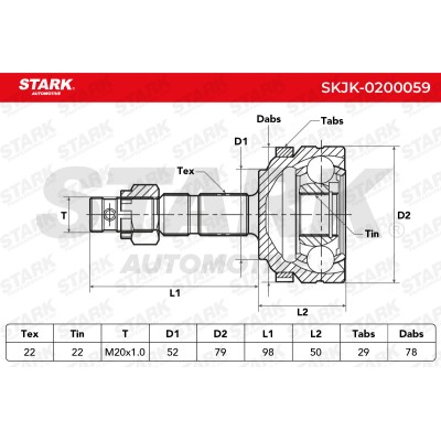 STARK Féltengely csukló készlet - SKJK-0200059 - Image 6