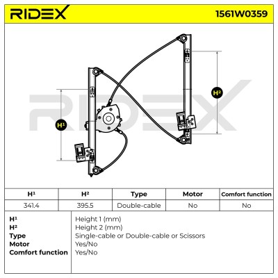 RIDEX Ablakemelő szerkezet - 1561W0359 - Image 9