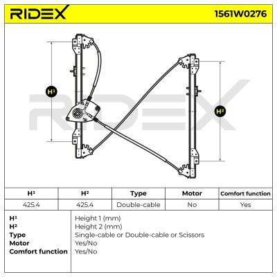 RIDEX Ablakemelő szerkezet - 1561W0276 - Image 8