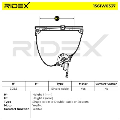 RIDEX Ablakemelő szerkezet - 1561W0337 - Image 10
